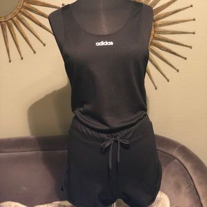 Adidas Athletic Romper With Drawstring At Waist